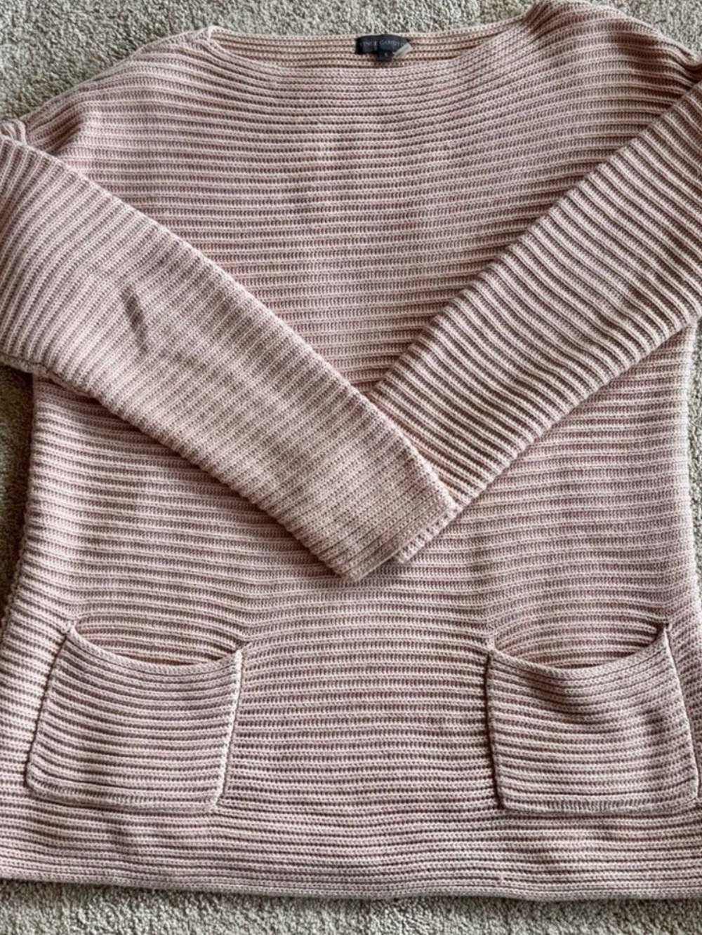 Vince Camuto Blush boat/crew Neck Pocket Sweater
